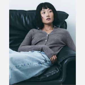 Zara 100% Merino Wool Polo Sweater Size Small